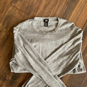 Light grey sweater.